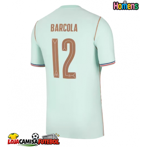 Camisa de Futebol França Bradley Barcola #12 Equipamento Secundário Mundo 2026 Manga Curta